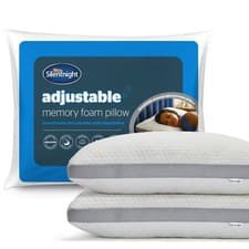 Image of Silentnight Adjustable Memory Foam Pillows, 2 Pack Responsive Breathable