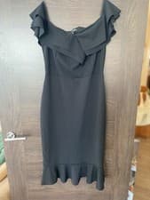 Image of Quiz Black Bardot Mini Dress