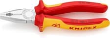 Image of Knipex 03 06 180 VDE Combination Pliers With Multi Component Grip - 180mm