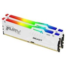 Image of Kingston Technology FURY Beast 32GB 6000MT/s DDR5 CL36 DIMM (Kit of 2) White RGB