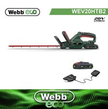 Image of Webb Eco WEV20HTB2 20V 50cm (20″) Cordless Hedge Trimmer Kit
