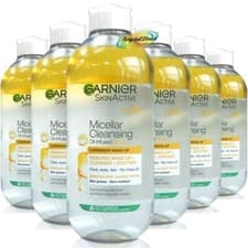 Image of 6x Garnier Micellar Cleansing Water OIL INFUSED Longwear Make Up Remover 400ml