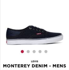 Image of Levi's Monterey Canvas Denim Sneakers Blue and White