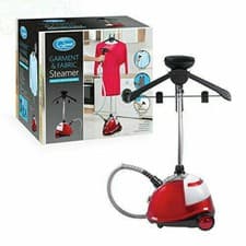 Image of Quest 42320 1800W Upright Garment and Fabric Steamer - Red