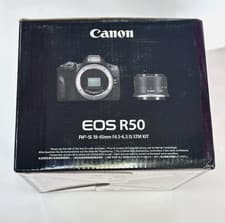 Image of Canon EOS R50 Mirrorless Camera & RF-S 18-45 mm F4.5-6.3 IS STM Lens - BRAND NEW