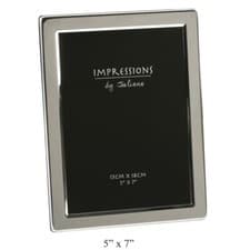 Image of SILVER PLATED FLAT EDGE PICTURE PHOTO FRAME IN SIZE - 6X4 5X7 6X8 - BY JULIANA
