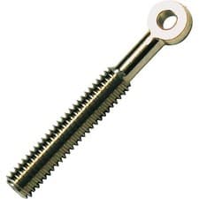 Image of Modelcraft 10258/AS-M3 Nickel Plated Brass Eye Bolt M3 1.65mm Pk4