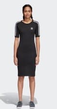 Image of Adidas Originals 3 Stripes Short Sleeve Jersey Dress