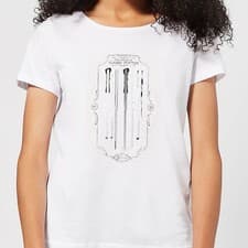Image of Harry Potter Wand of Harry Potter Wizarding World Women's T-Shirt | White