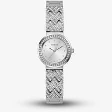 Image of Guess Ladies Treasure Silver Crystal Watch GW0476L1
