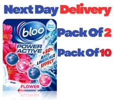Image of Bloo Power Active Flowers Toilet Rim Block, 50g, 2pk or 10pk