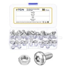 Image of M6x12mm Pan Head Torx Security Screw - 50Pack - Stainless Steel - Silver