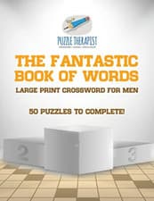 Image of The Fantastic Book of Words-Large Print Crossword for M -  NEW Puzzle Therapis 2