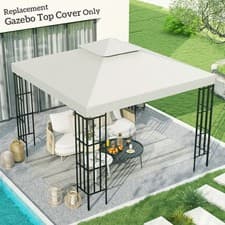 Image of 3 x 3 m Garden Replacement Gazebo Canopy Roof Top 2-Tier Tent Cover Spare Part