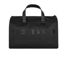 Image of Ted Baker Tailored Large Black Holdall Weekender Duffle Bag BNWT