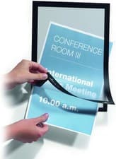 Image of Durable DURAFRAME Self-Adhesive Magnetic Frame | A4 Format in Black | Pack of 2