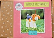 Image of Docraft Simply Make craft kits Needle Felting Kit Terrier Dog