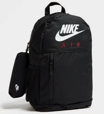 Image of Nike Elemental Backpack Black Girls Boys School Bag Travel Rucksack Uni Red