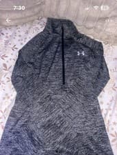Image of dark grey under armour women’s half zip