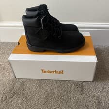 Image of Timberland Premium 6” Waterproof Boot Black Nubuck. UK 3.5. Boxed New rrp £140