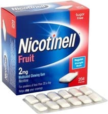 Image of 2x Nicotinell Stop Smoking Gum 2mg Fruit | 204 Pieces
