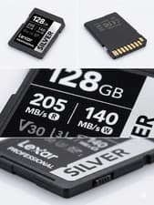 Image of Lexar Pro 128GB SILVER SDXC UHS-I 205MB/s R 140MB/s  SD Card  LSDSILV128G-BNNAA