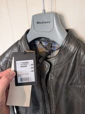 Image of Brand New Belstaff Outlaw Hand Waxed antique Black UK40/IT50/L Leather Jacket