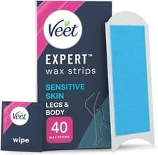 Image of Veet Expert Cold Wax Strips Legs and Body 40 Wax Strips and 4 Finish Wipes