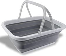 Image of Collapsible Washing up Bowl, 12L Folding Washing up Basket with Handles Portable