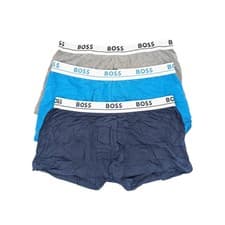 Image of Hugo Boss 3 Pack Boxer Shorts Mens Blue Grey Spirit Boxers Size M L XL XXL