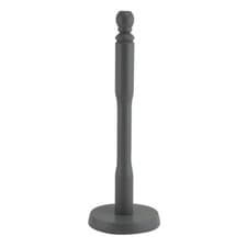 Image of Kitchen Roll Holder Grey Wooden Paper Towel Pole Storage Stand Rack Dispenser