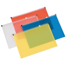 Image of Q-Connect Document Zip Wallet A4 Assorted Pack of 20 KF16552