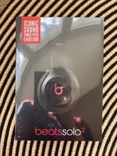 Image of Genuine Beats by Dr Dre Solo 2 (B0518) Wired Headphones - Black - NEW & SEALED