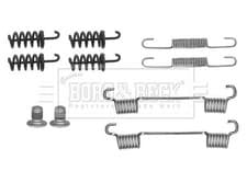 Image of Borg & Beck BBK6284 Parking Brake Shoes Accessory Kit Rear Fits Mercedes-Benz