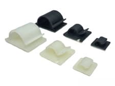 Image of 3M NYLON CABLE CLIPS SELF ADHESIVE WIRE CONDUIT WHITE & BLACK 16MM 25MM & 28MM
