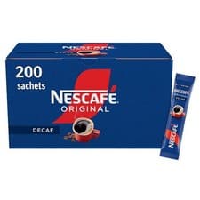 Image of NESCAFE Original Decaf Instant Coffee Sachets - 200 x 1.8g Sticks - exp 04/2027