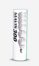 Image of YONEX Mavis 300 Yellow/White, Badminton Shuttlecocks - Pack of 6 - Blue Cap
