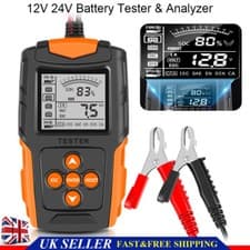 Image of 12V 24V Car Battery Tester LCD Load Analyzer Cranking Charging Diagnostic Tool