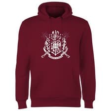Image of Official Harry Potter Hogwarts House Crest Adults Hoodie Burgundy
