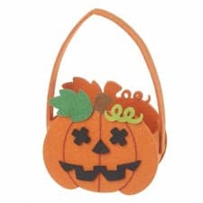 Image of Felt Pumpkin Halloween Bag