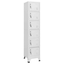 Image of Locker Cabinet Light Grey 38x40x180 cm Steel