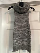 Image of MINKPINK Funnel Neck Sleeveless Size XS Knit Pullover Tunic Sweater