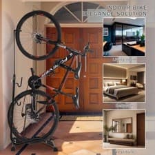 Image of Upright Bike Stand Adjustable mountain Road Bicycle Floor Indoor Parking Rack