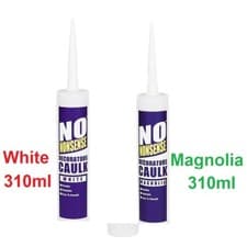 Image of NO NONSENSE DECORATORS CAULK WHITE/MAGNOLIA Acrylic Sealatn Filler DIY Gap 310ml