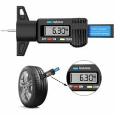 Image of Digital Tyre Tread Depth Measuring Gauge Tool –Car Van Truck Motorbike Thread