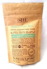 Image of Om She Aromatherapy Coffee & Coconut Body Scrub Peppermint Boost - 7 oz - NEW