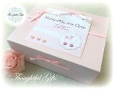 Image of Personalised MEDIUM/ LARGE Baby Girl's Keepsake Box/ Memory Box/ New Baby Gift