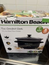 Image of Slow Cooker, The Comfort Cook by Hamilton Beach, 3.5L, Black, HBSC040B