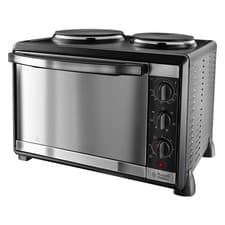 Image of Russell Hobbs Electric Mini Oven Cooker 30L 1920W Grill Hob Hotplates - Silver