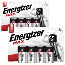 Image of Energizer Max C Super Alkaline Size C Batteries LR14 MN1400 1.5v Long Expiry UK